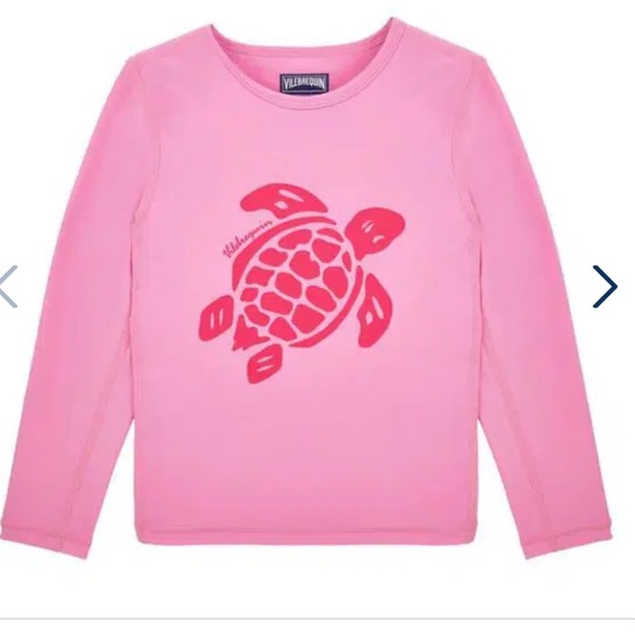 Vilebrequin pink turtle 50 SPF long sleeve swim shirt - Picture 1 of 6